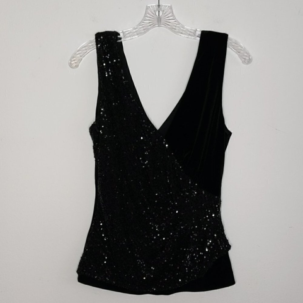 Bailey 44 Sequined V Neck Tank Blouse